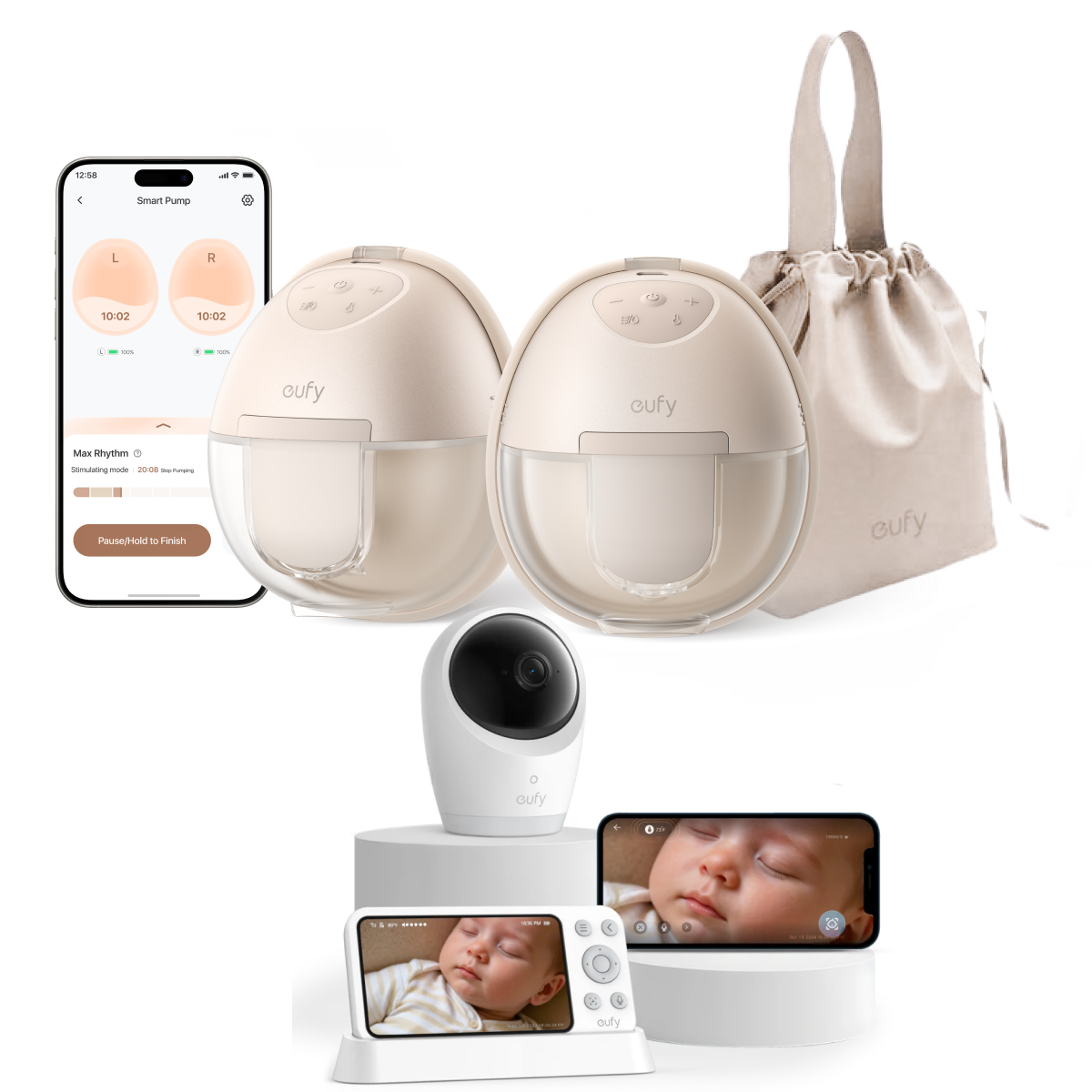 eufy Wearable Breast Pump S1 + Baby Monitor E21