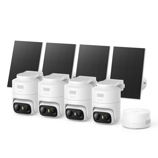 eufyCam C37 2K (4 Pack) + Homebase Mini + Solar Panel*4